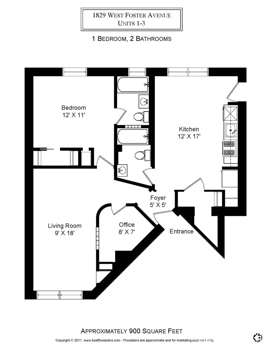 Apartment for rent at 1825 W Foster Ave #3, Chicago, IL 60640