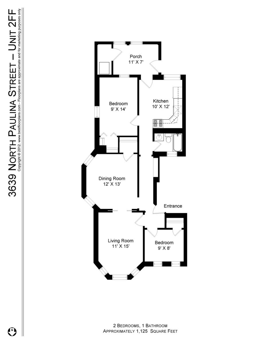 Apartment for rent at 3637 N Paulina St #2, Chicago, IL 60613