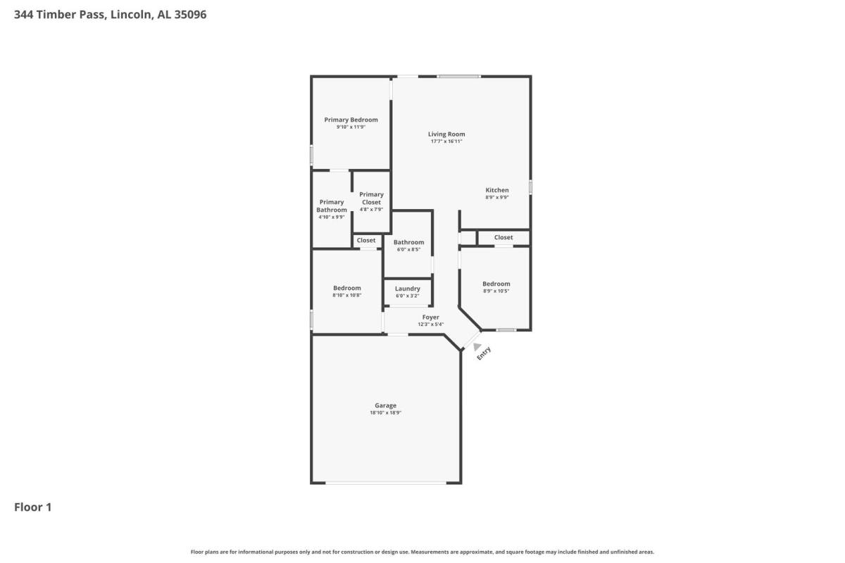 House for rent at 344 Timber Pass, Lincoln, AL 35096
