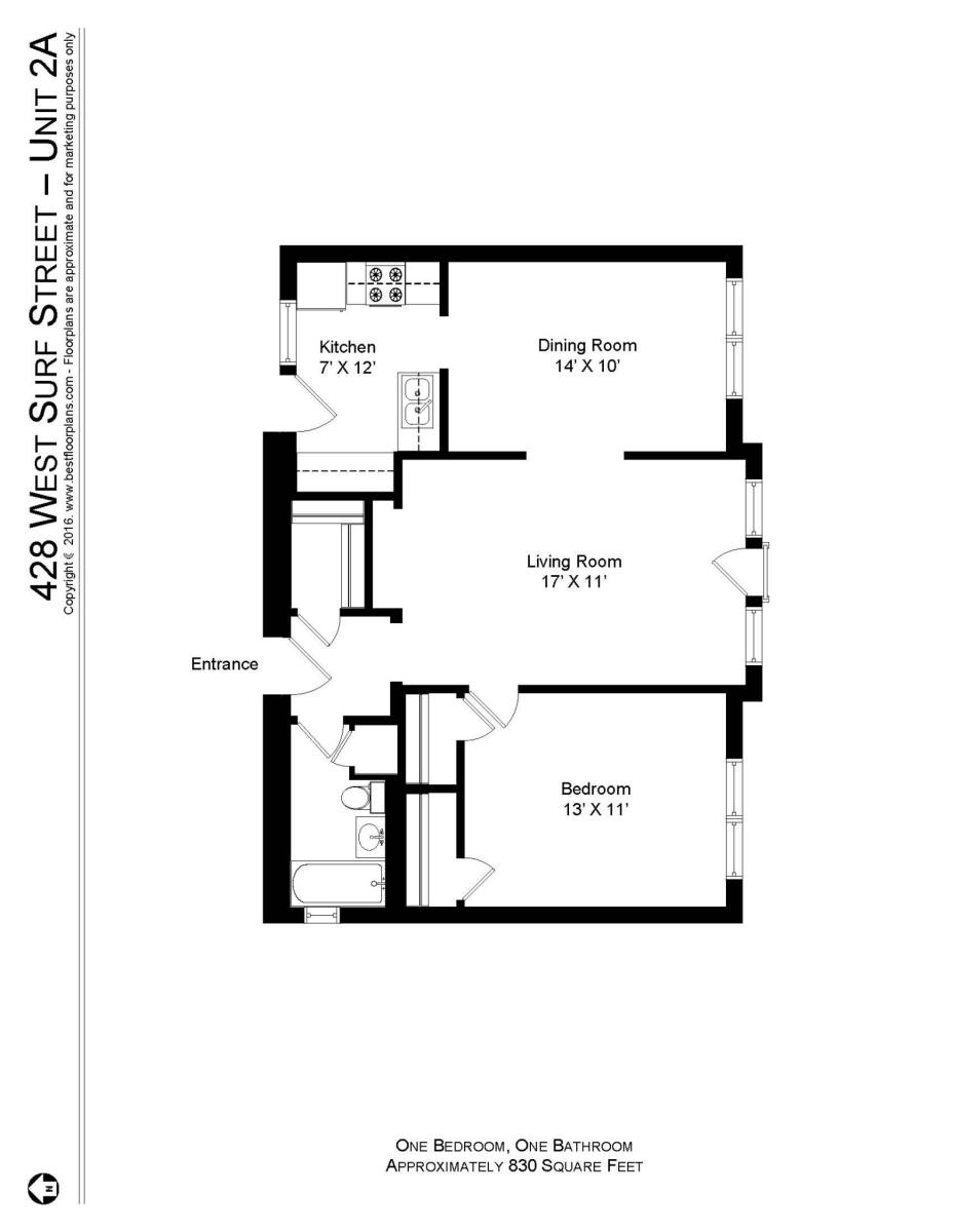 Apartment for rent at 428 W Surf St #2A, Chicago, IL 60657