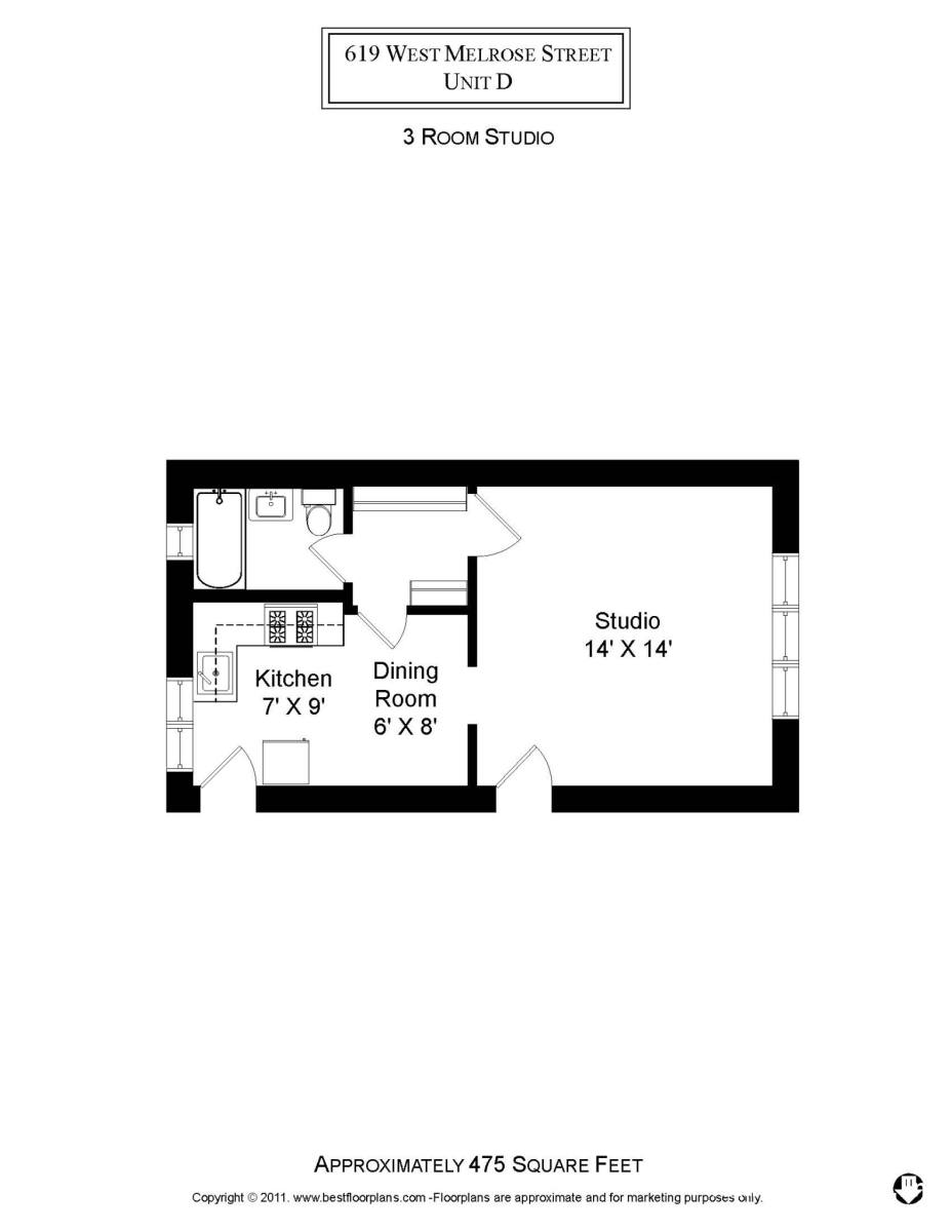 Apartment for rent at 617 W Melrose St #D2, Chicago, IL 60657