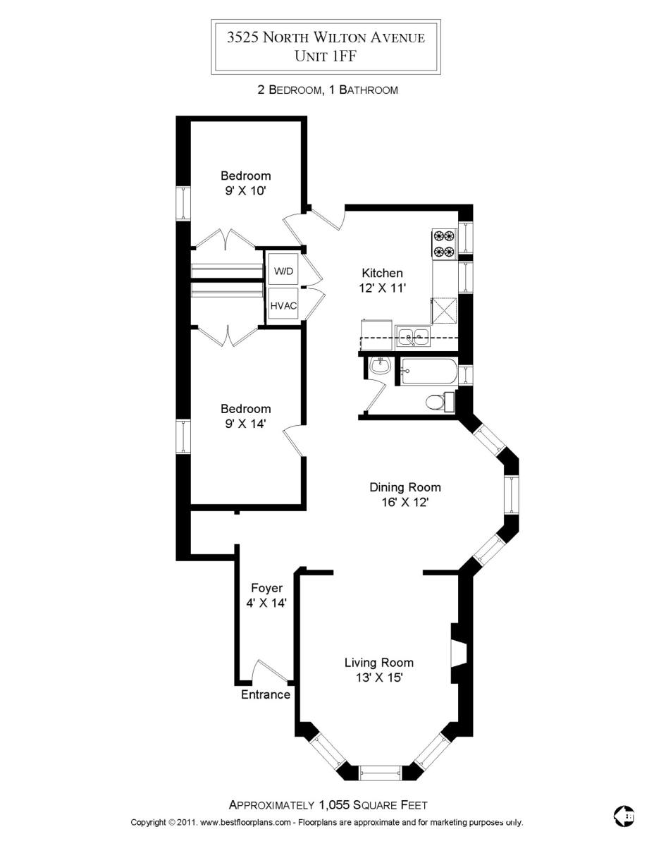 Apartment for rent at 3525 N Wilton Ave #1F, Chicago, IL 60657