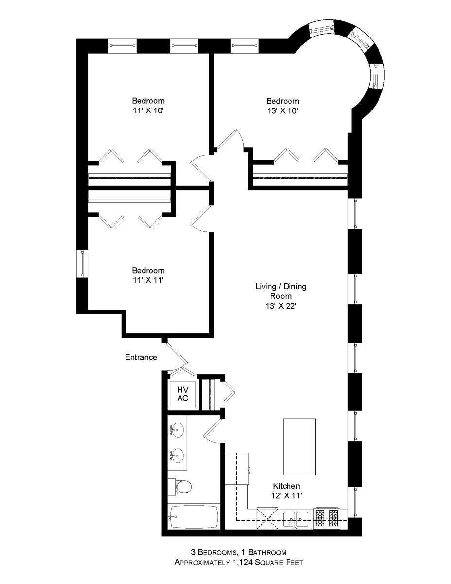 Apartment for rent at 1044 W 18th St #3F, Chicago, IL 60608