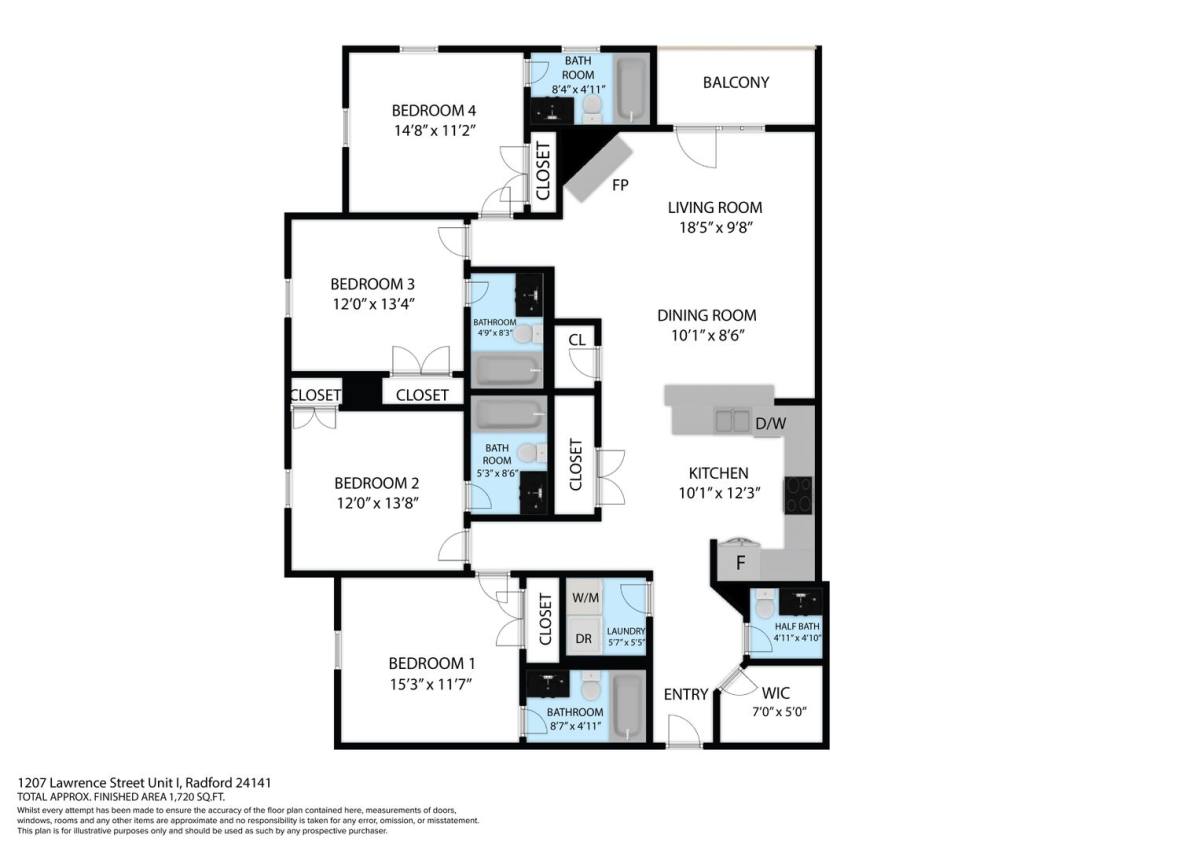 Apartment for rent at 1201 Lawrence St, Radford, VA 24141