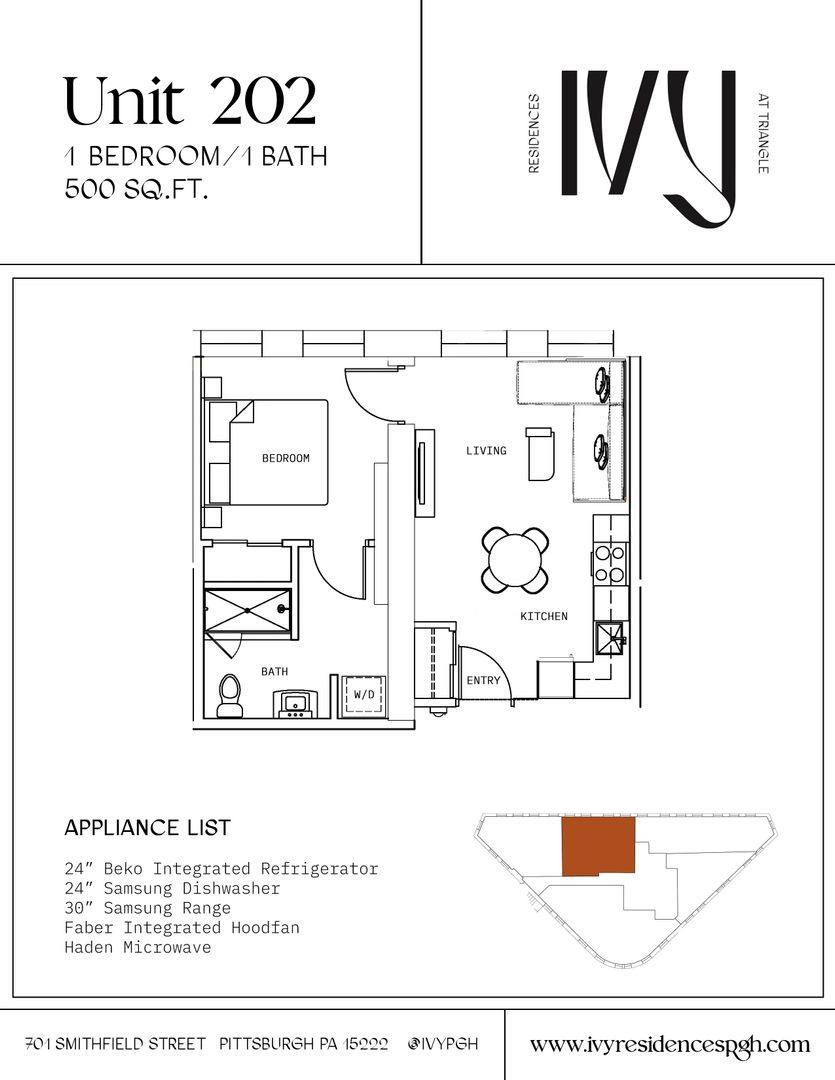 Apartment for rent at 705 Smithfield St, Pittsburgh, PA 15222