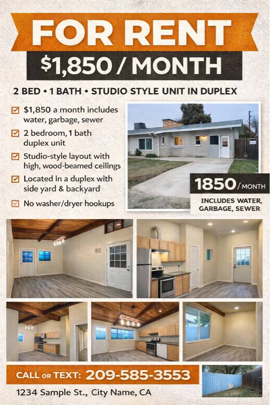 Apartment for rent at 4705 Yosemite Blvd #B, Modesto, CA 95357