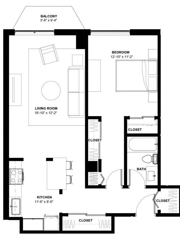 Apartment for rent at 1250 N Lasalle St, Chicago, IL 60601