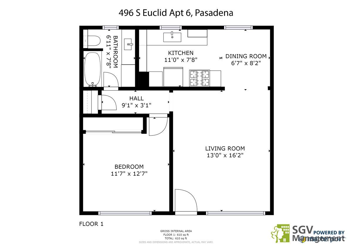 Apartment for rent at 496 S Euclid Ave, Pasadena, CA 91101