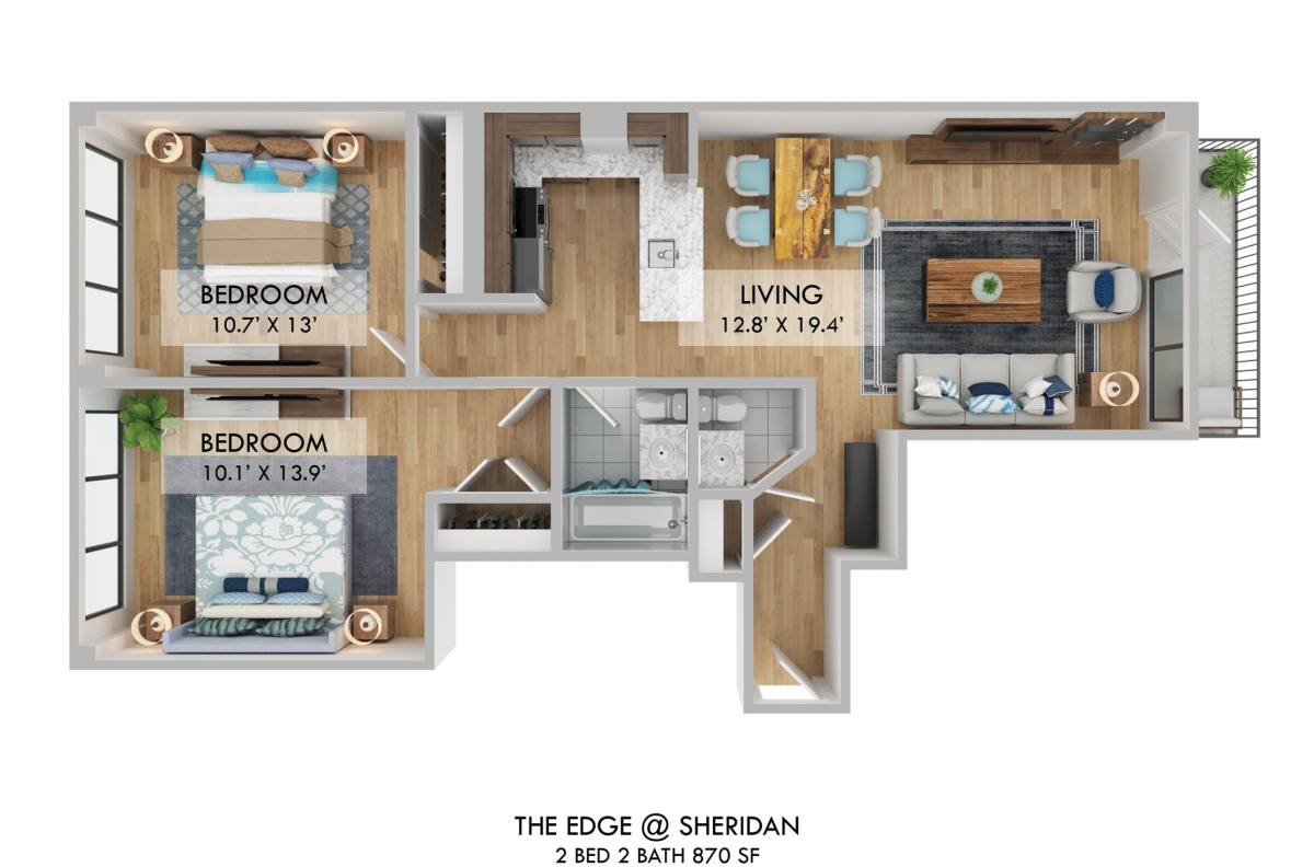 Apartment for rent at 5910 N Sheridan Rd, Chicago, IL 60660