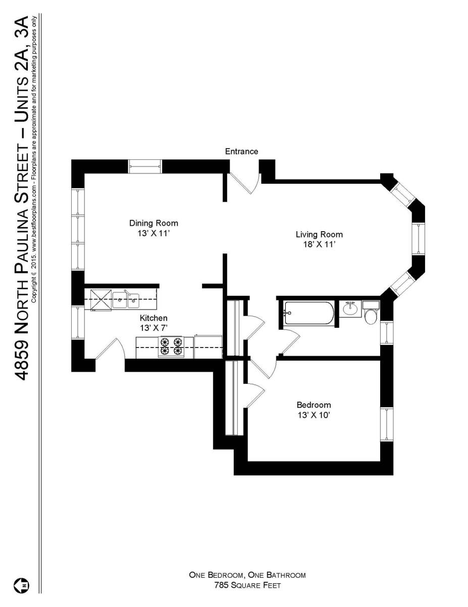 Apartment for rent at 4857 N Paulina St #3A, Chicago, IL 60640
