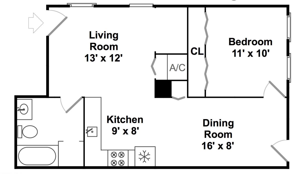 Apartment for rent at 1827 Hermitage #BF, Chicago, IL 60622