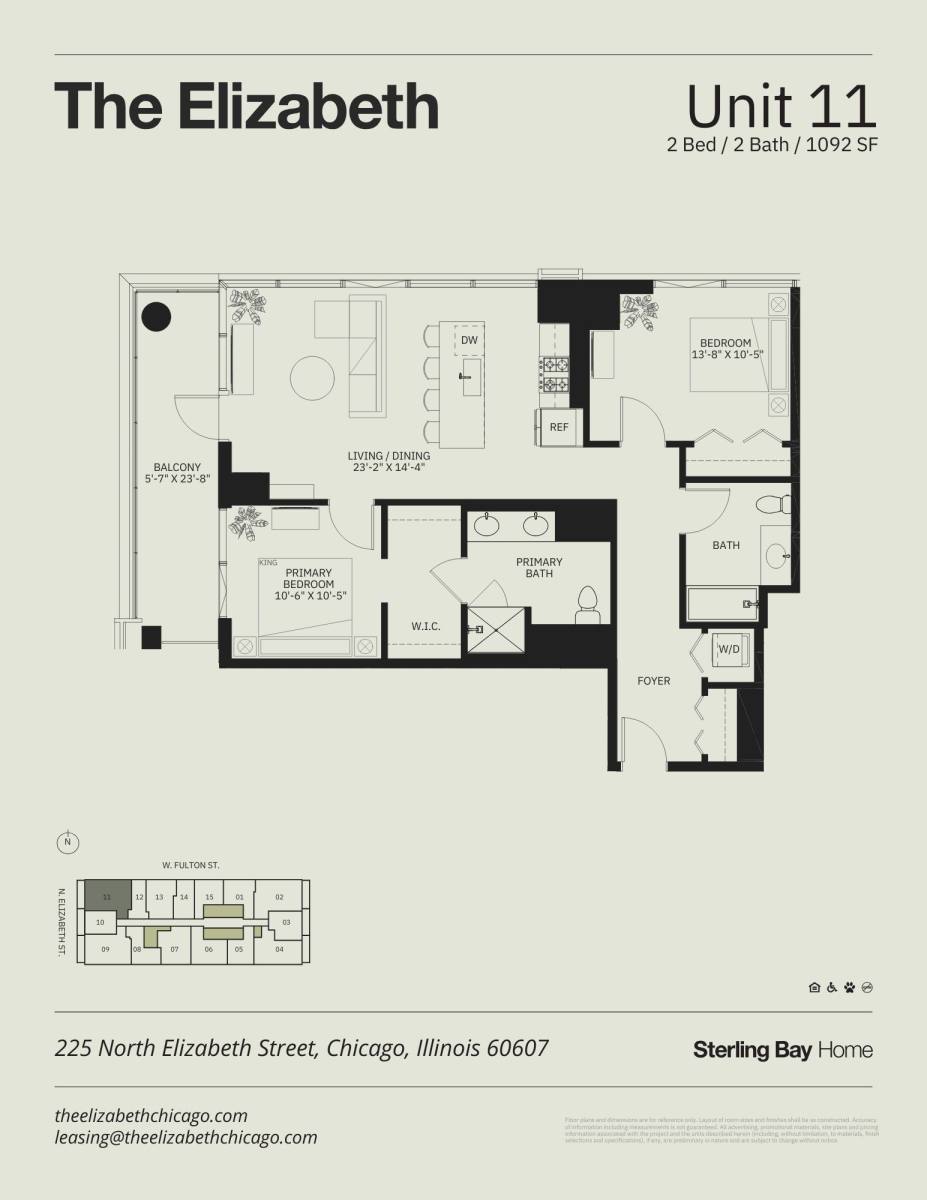 Apartment for rent at 225 N Elizabeth St #511, Chicago, IL 60607