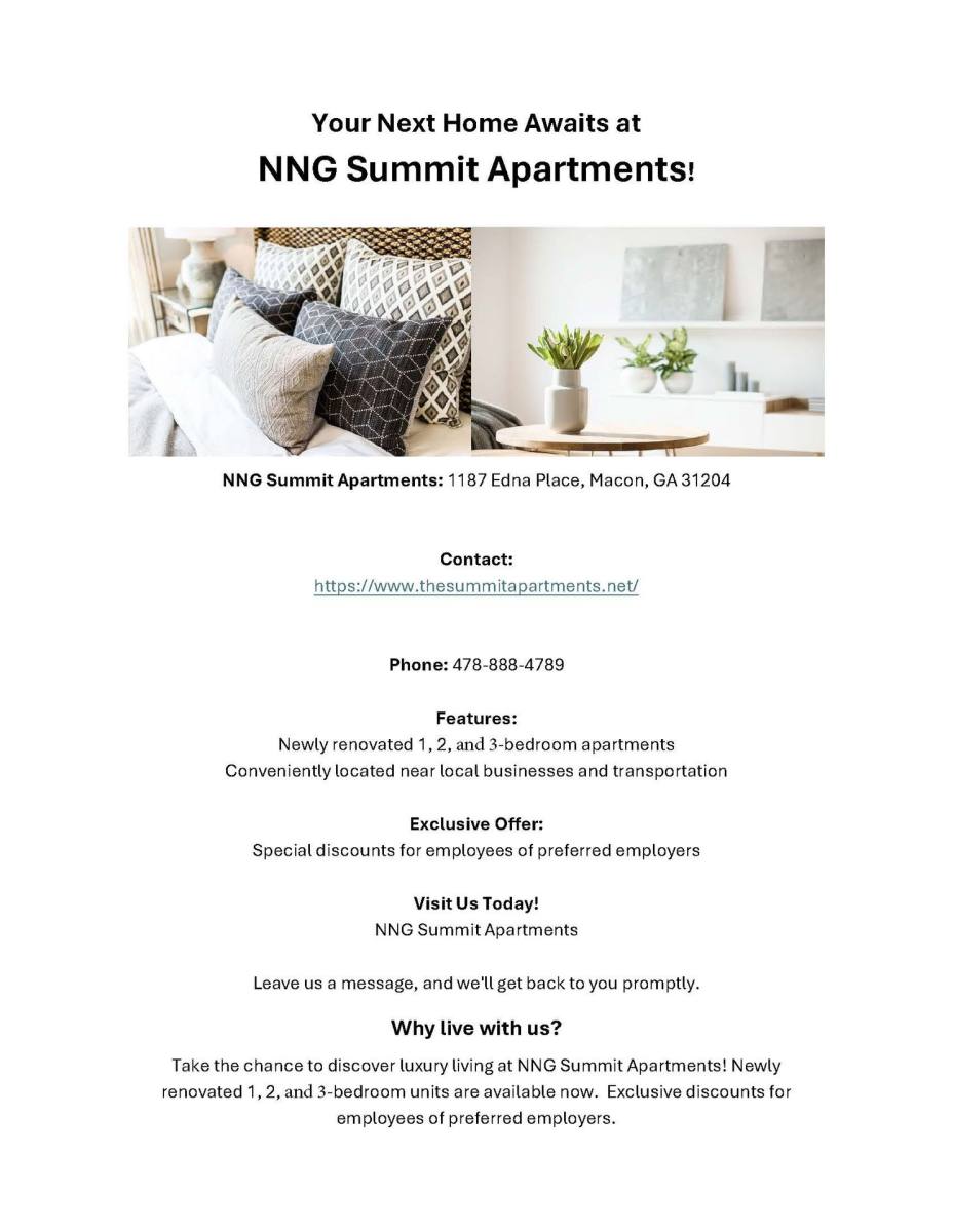 Apartment for rent at 1187 Edna Place The Summit - S, Macon, GA 31204