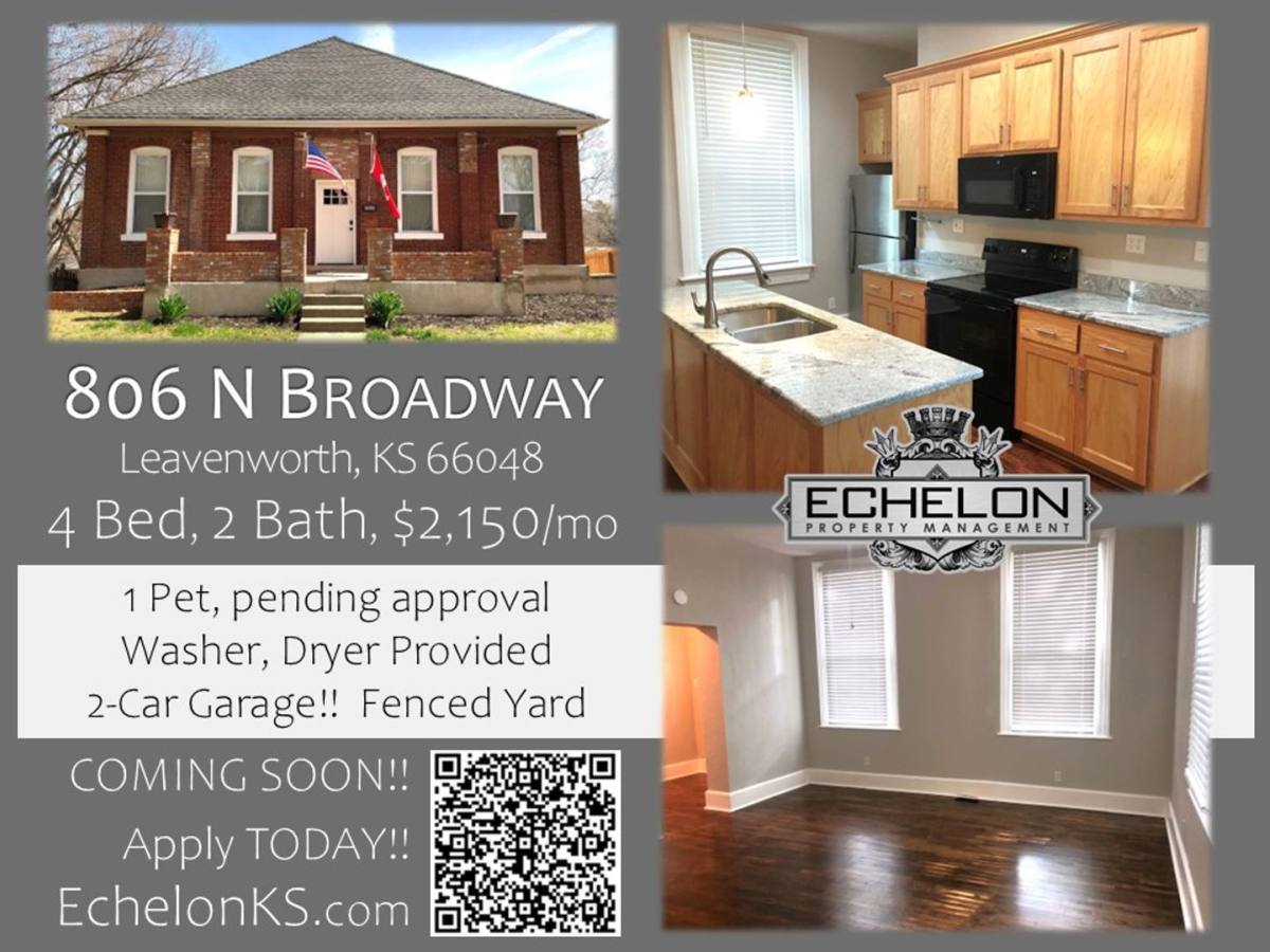 House for rent at 806 N Broadway, Leavenworth, KS 66048