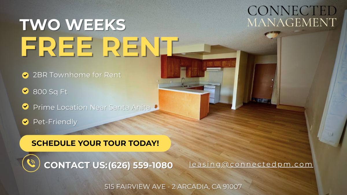 Apartment for rent at 515 Fairview Ave, Arcadia, CA 91007