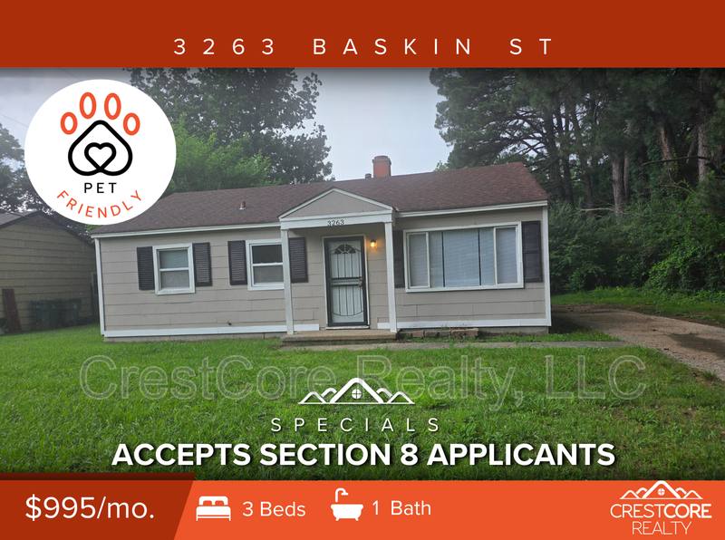 House for rent at 3263 Baskin St, Memphis, TN 38127
