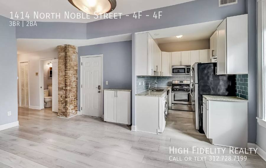 Apartment for rent at 1414 N Noble St #4F, Chicago, IL 60642