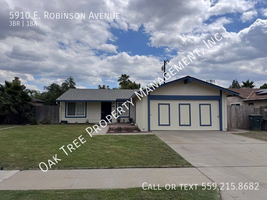 House for rent at 5910 E Robinson Ave, Fresno, CA 93727
