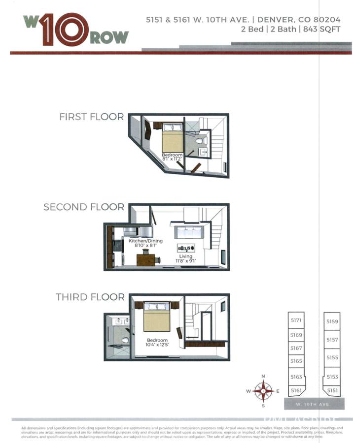 Townhouse for rent at 5151 W 10th Ave, Denver, CO 80204