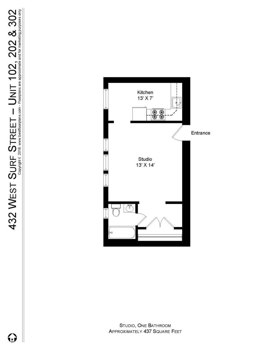 Apartment for rent at 428 W Surf St #102, Chicago, IL 60657