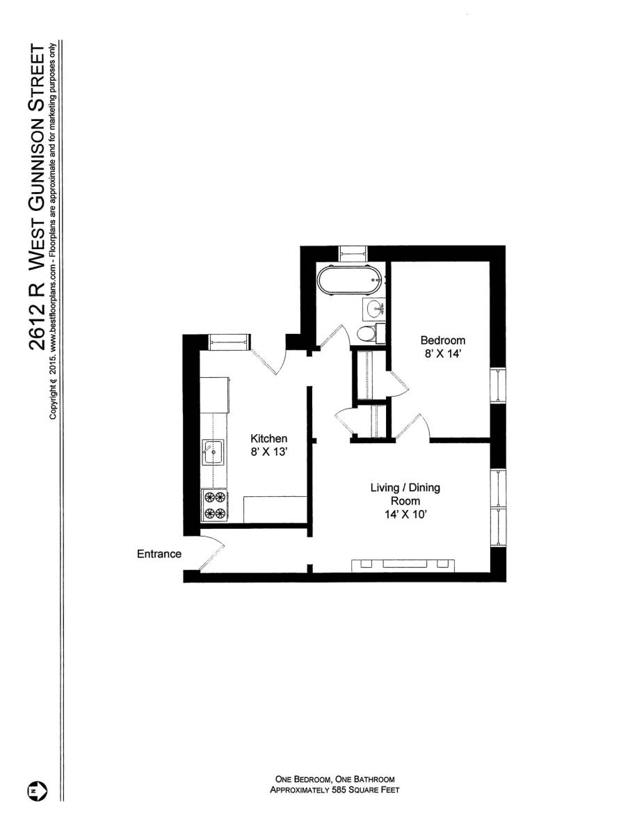 Apartment for rent at 4844 N Rockwell #2612G-2R Fp, Chicago, IL 60625