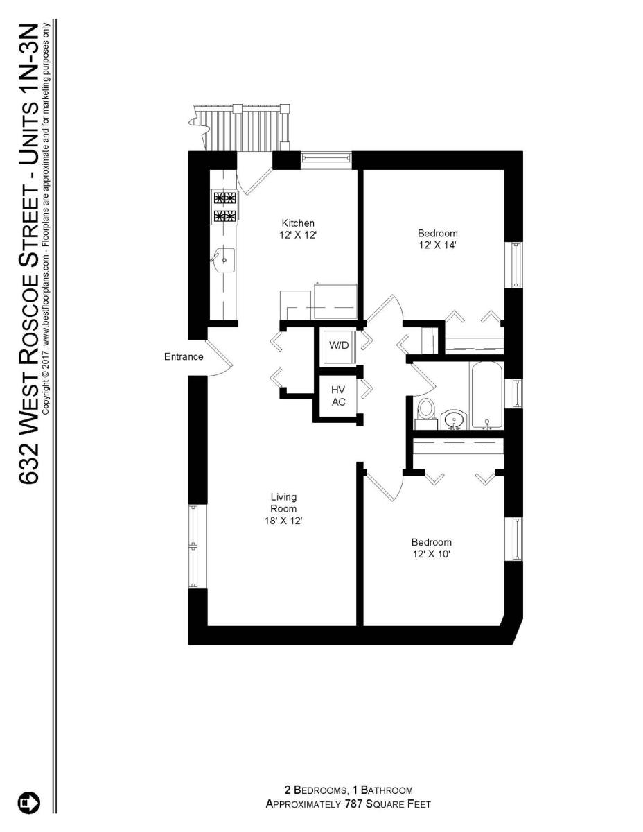 Apartment for rent at 628 W Roscoe #1N, Chicago, IL 60657