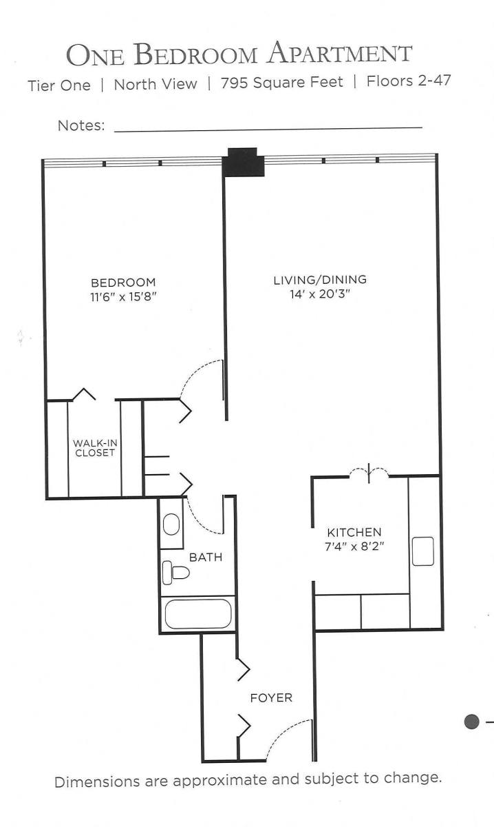 Apartment for rent at 233 E Wacker Dr #401, Chicago, IL 60601