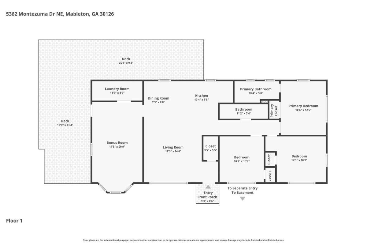 House for rent at 5362 Montezuma Dr SW, Mableton, GA 30126