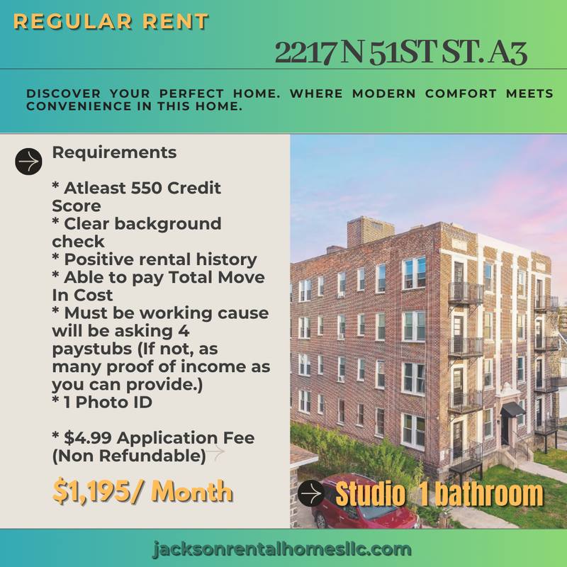 Apartment for rent at 2217 N 51st St, Philadelphia, PA 19131