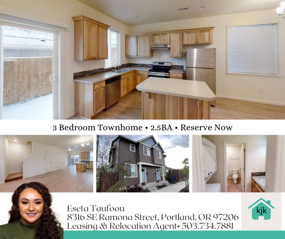Townhouse for rent at 8316 SE Ramona St, Portland, OR 97206