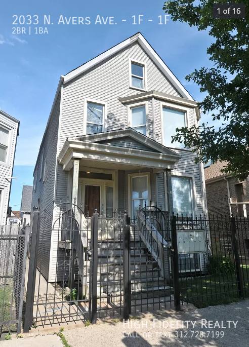 Apartment for rent at 2033 N Avers Ave #1F, Chicago, IL 60647