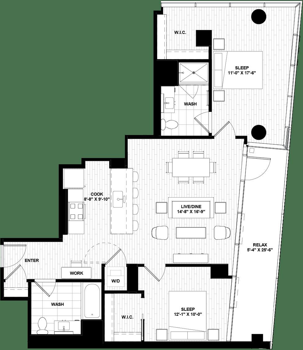 Apartment for rent at 60 E Randolph St, Chicago, IL 60601