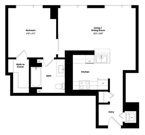 Apartment for rent at 210 N Wells #1, Chicago, IL 60606