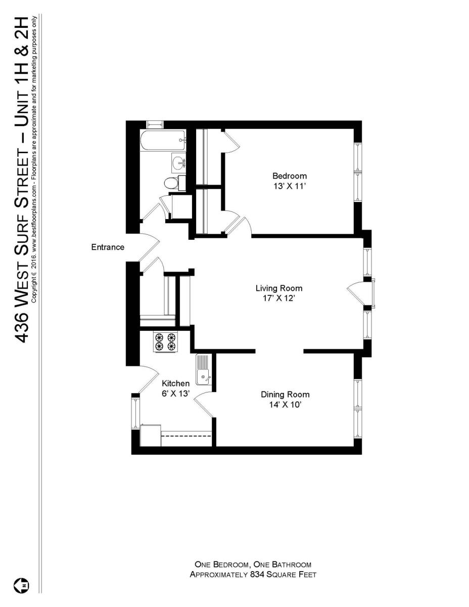 Apartment for rent at 428 W Surf St #1H, Chicago, IL 60657