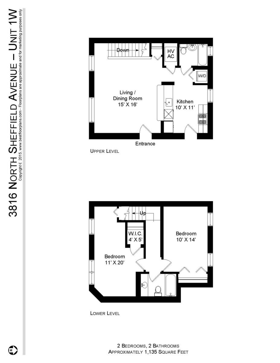 Apartment for rent at 3808 N Sheffield Ave #3816S-1W Fp, Chicago, IL 60613