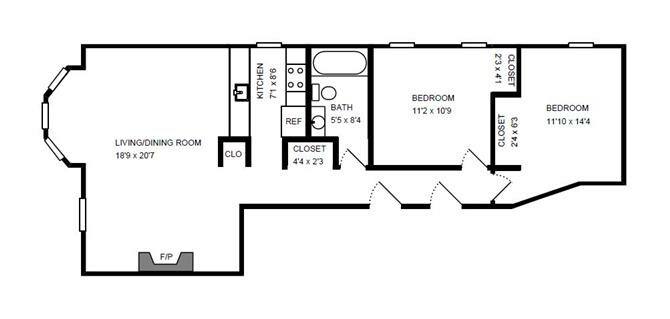 Apartment for rent at 1732 N Halsted St #3C, Chicago, IL 60614