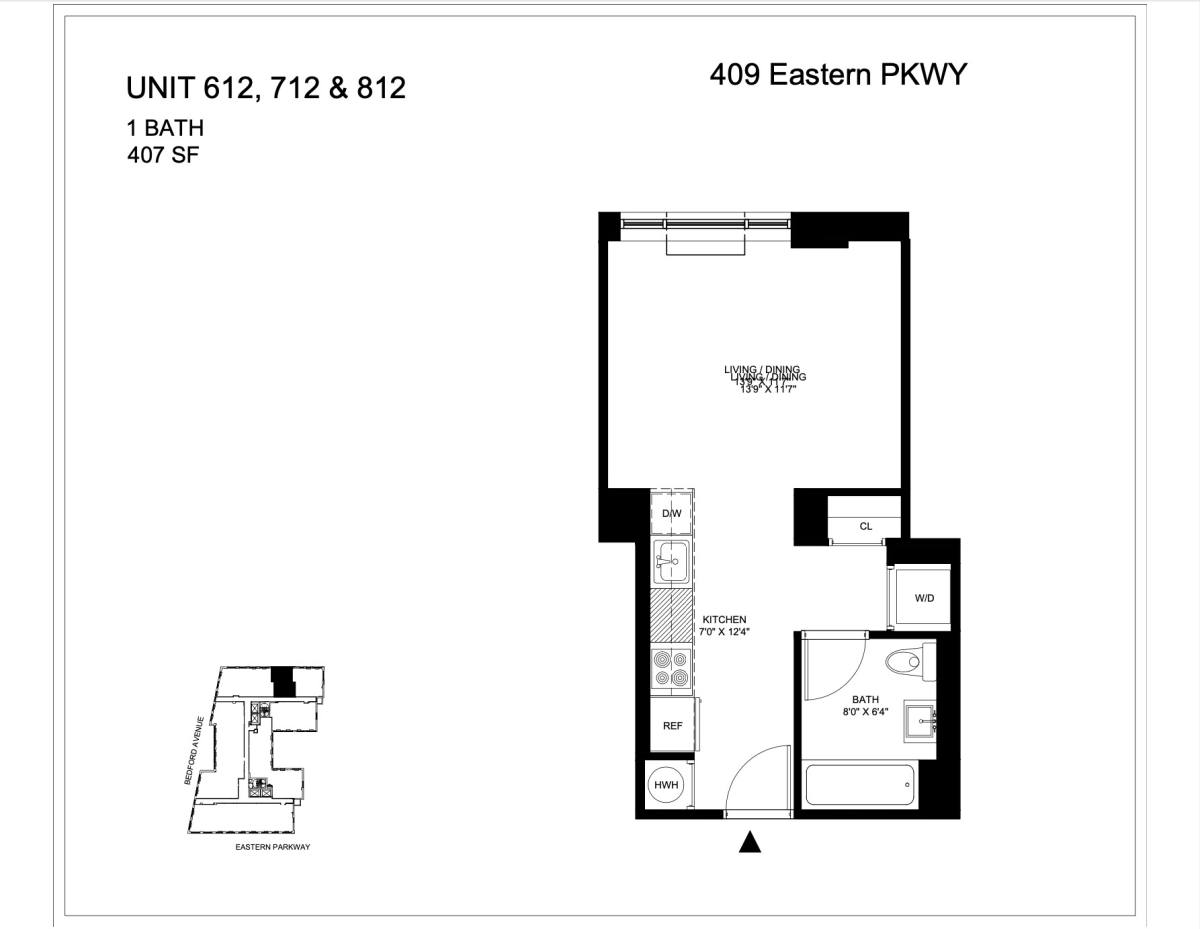 Apartment for rent at 409 Eastern Parkway #712, Brooklyn, NY 11216