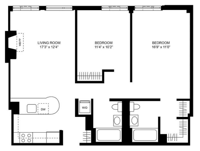 Apartment for rent at 101 Worth St #1505, New York, NY 10013