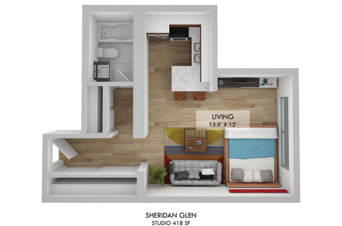 Apartment for rent at 6040 N Sheridan Rd #104, Chicago, IL 60660