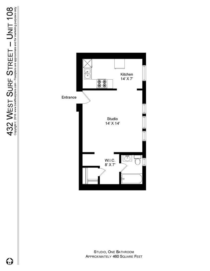 Apartment for rent at 432 W Surf St #108, Chicago, IL 60657