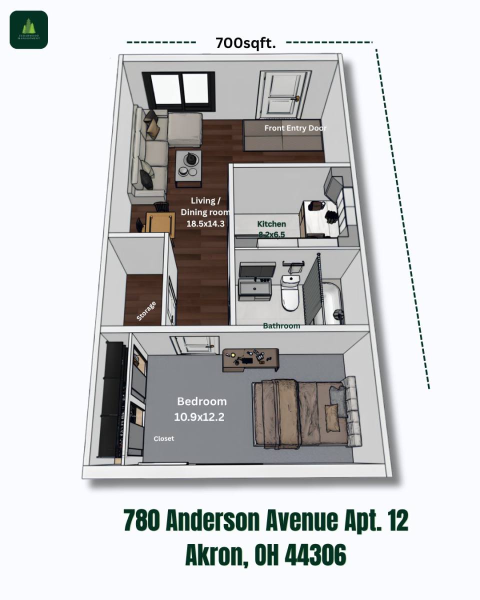 Apartment for rent at 780 Anderson Ave, Akron, OH 44306