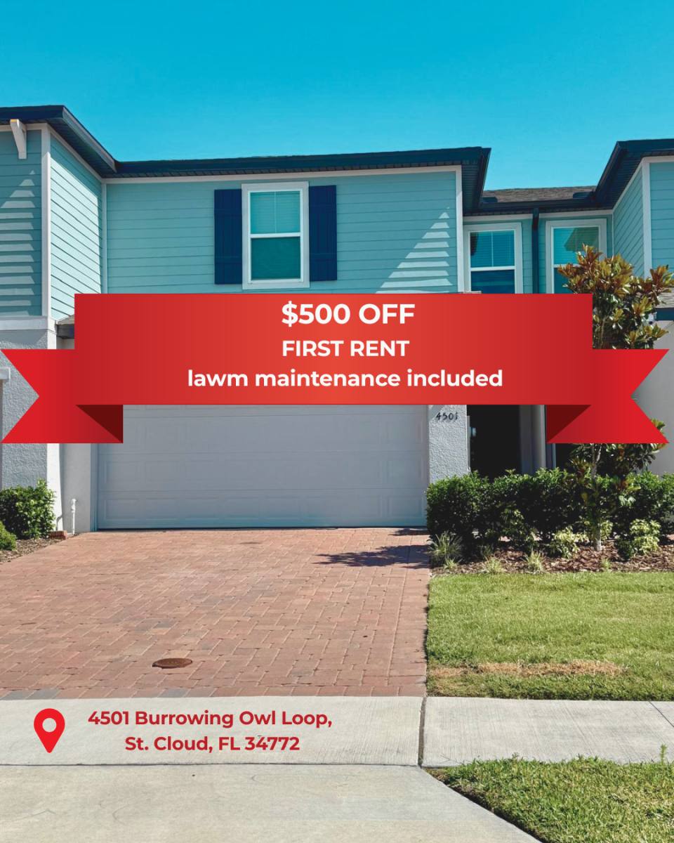 Townhouse for rent at 4501 Burrowing Owl Loop, Saint Cloud, FL 34772
