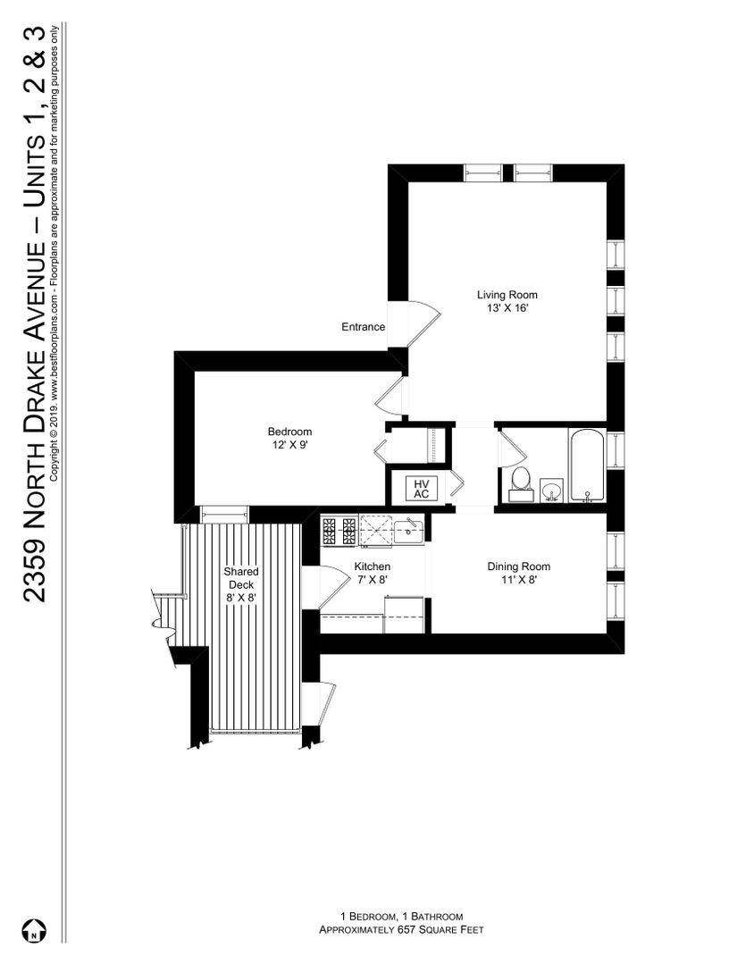 Apartment for rent at 3533-3535 W Fullerton & 2347-2359 N Drake, Chicago, IL 60647