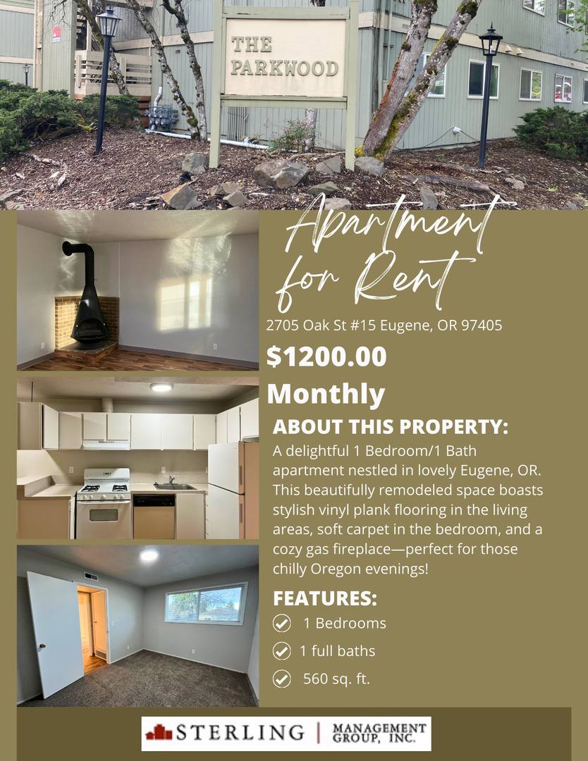 Apartment for rent at 2705 Oak St, Eugene, OR 97405