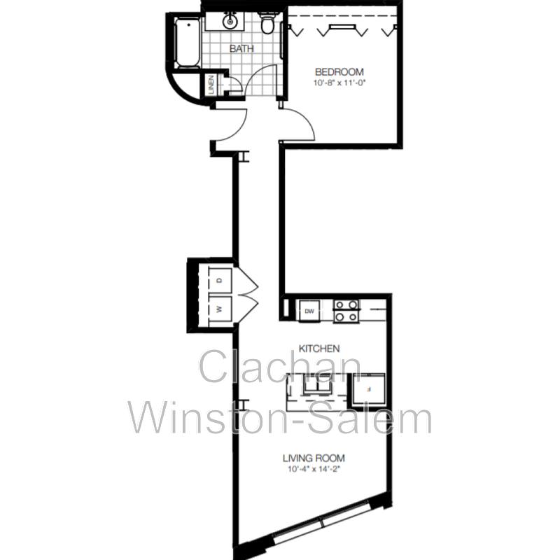 Apartment for rent at 101 E Sixth St, Winston Salem, NC 27101