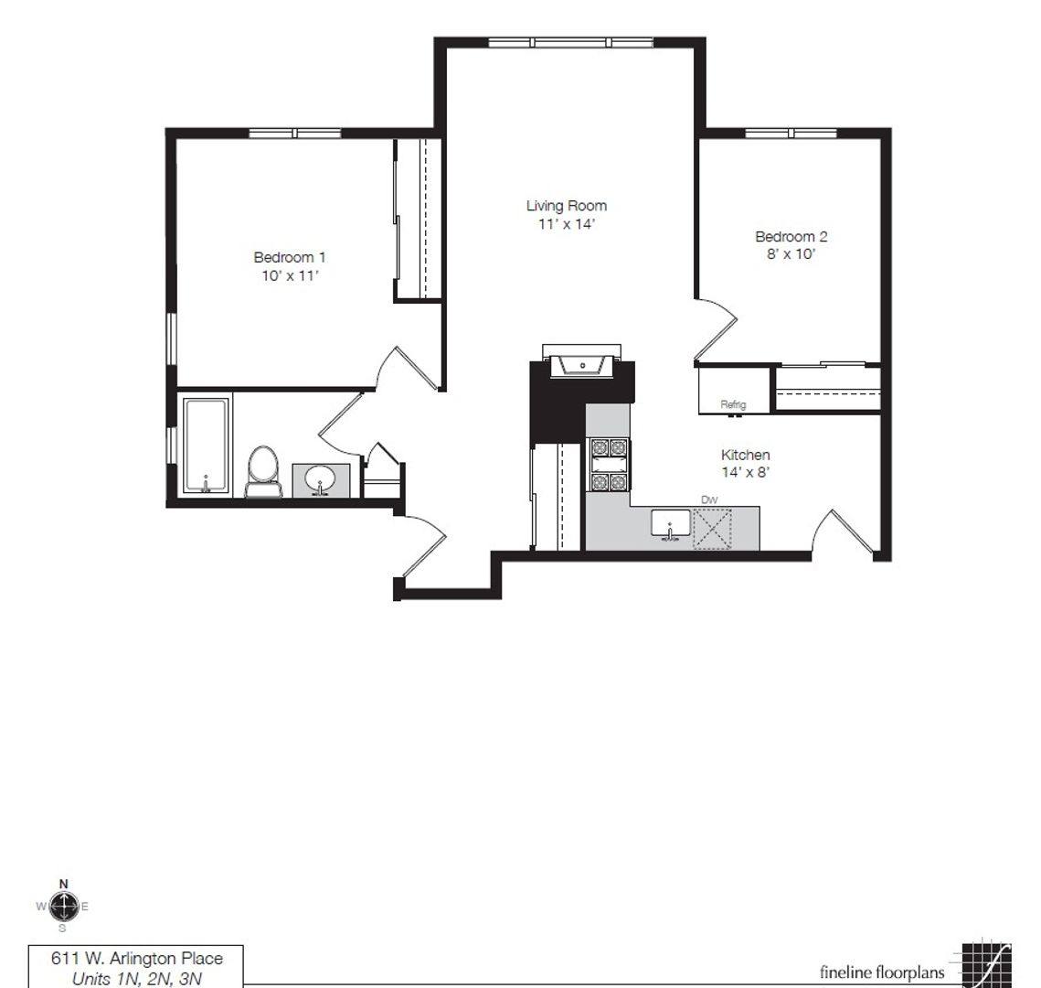 Apartment for rent at 611-13 W Arlington Place, Chicago, IL 60614