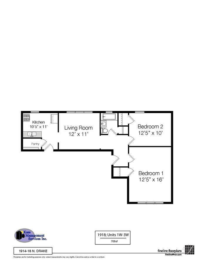 Apartment for rent at 1918 N Drake Ave #2W, Chicago, IL 60647