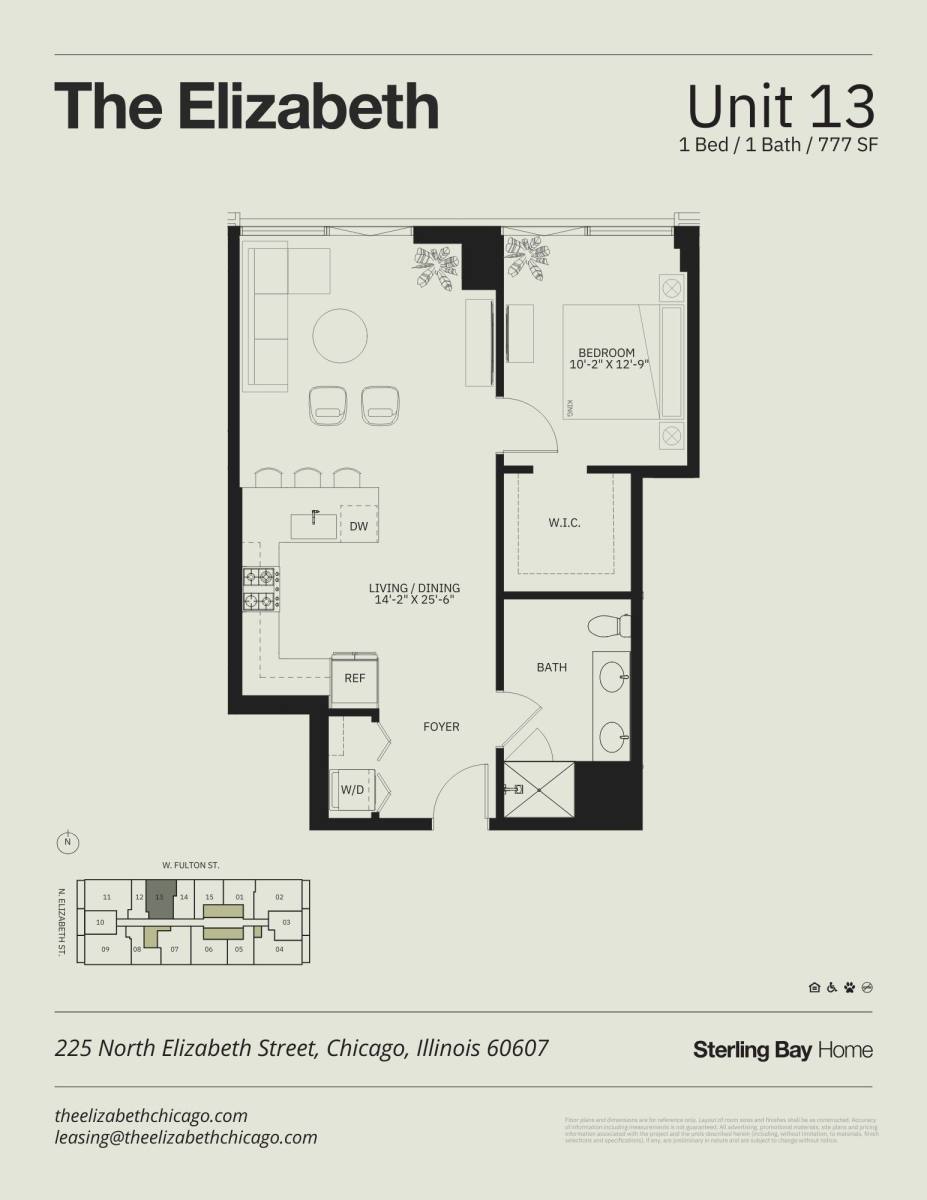 Apartment for rent at 225 N Elizabeth St, Chicago, IL 60607