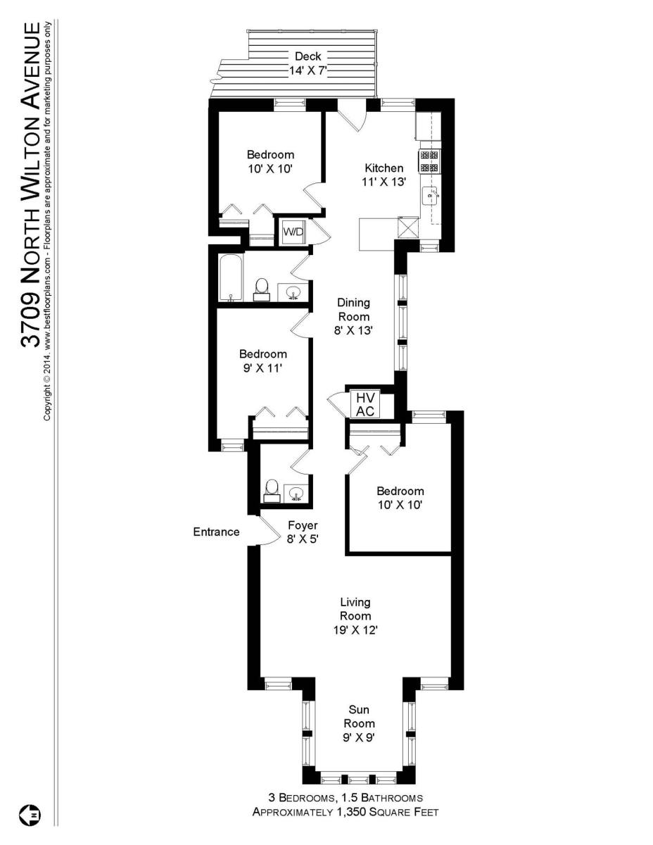 Apartment for rent at 3709 N Wilton Ave #3, Chicago, IL 60613