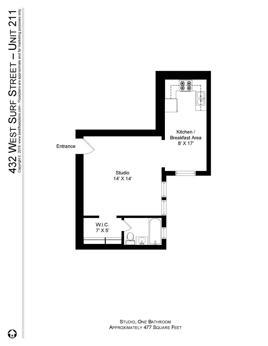 Apartment for rent at 428 W Surf St #432-211 Fp, Chicago, IL 60657